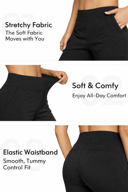 Soft Stretch Wide-Leg Pants